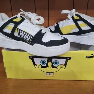 Spongebob Puma Slipstream Sneakers  Black White US size 4.5